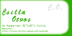 csilla otvos business card